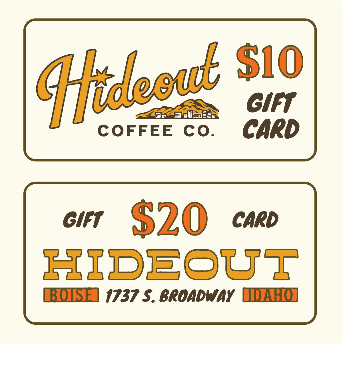 Hideout Gift Card